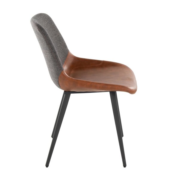 Outlaw Industrial Two Tone Dining Accent Chairs BrownGrey Set of 2 10