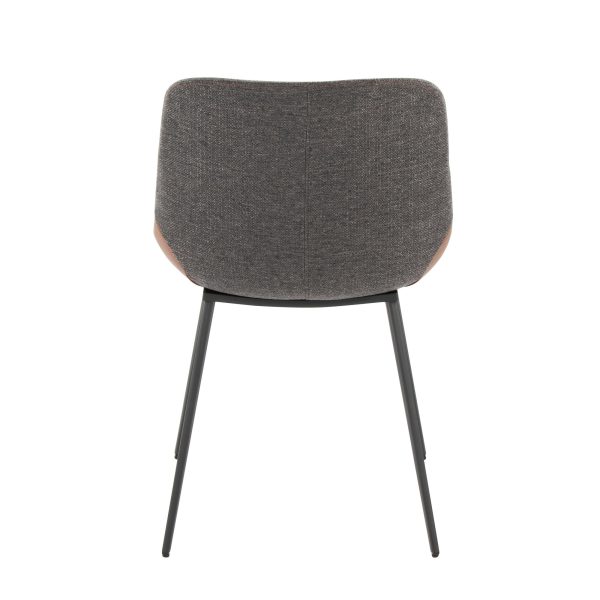 Outlaw Industrial Two Tone Dining Accent Chairs BrownGrey Set of 2 12