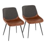 Outlaw Industrial Two-Tone Dining Accent Chairs Brown/Grey (Set of 2) 26 Outlaw Industrial Two-Tone Dining Accent Chairs Brown/Grey (Set of 2)