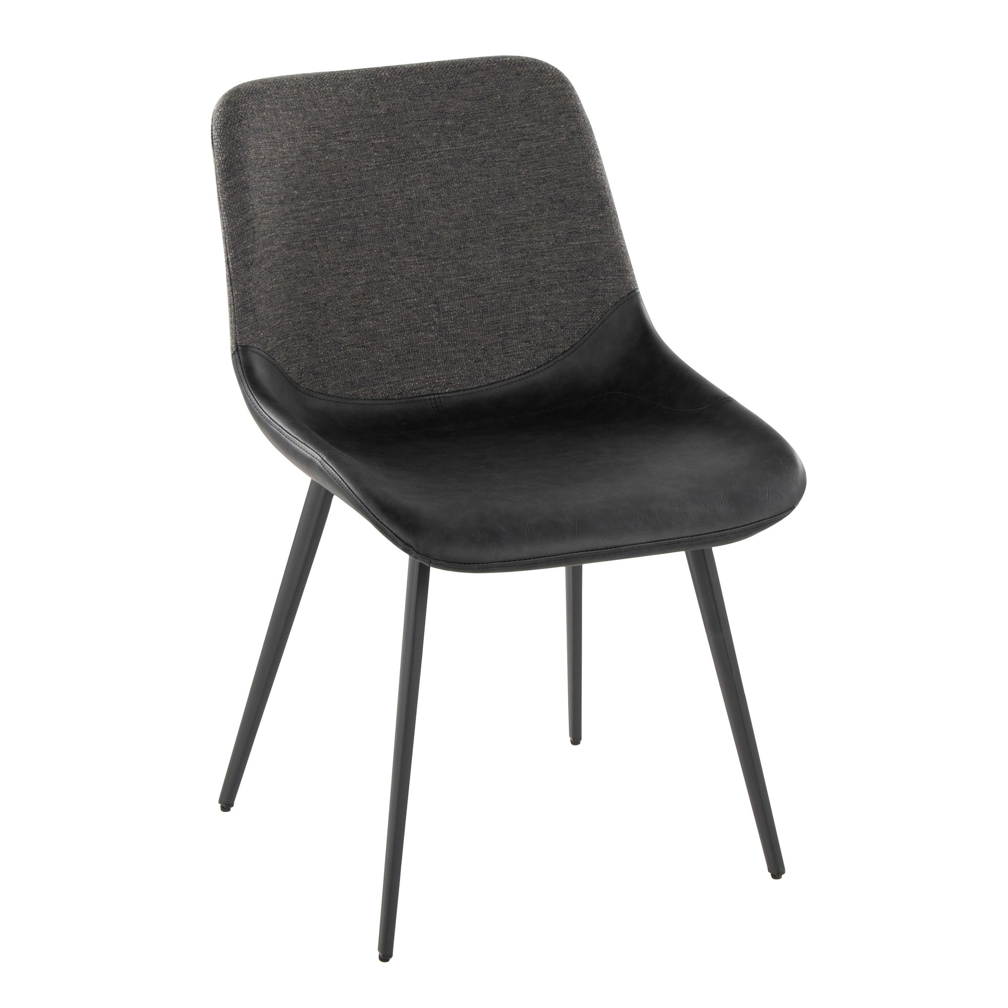 Outlaw Two-Tone Industrial Black and Grey Dining Chairs (Set of 2) 5 Outlaw Two-Tone Industrial Black and Grey Dining Chairs (Set of 2) - Image 5