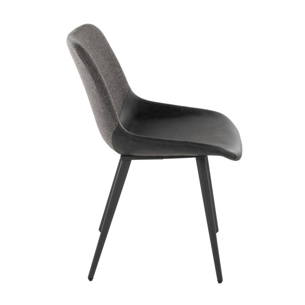 Outlaw Two Tone Industrial Black and Grey Dining Chairs Set of 2 5