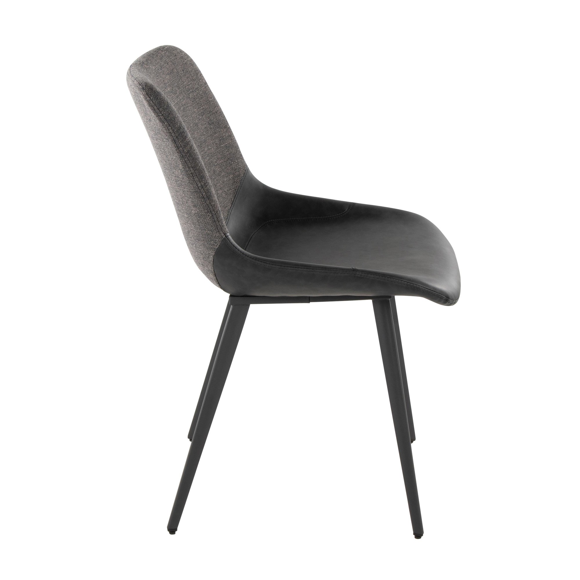 Outlaw Two-Tone Industrial Black and Grey Dining Chairs (Set of 2) 6 Outlaw Two-Tone Industrial Black and Grey Dining Chairs (Set of 2) - Image 6