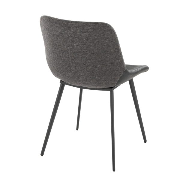 Outlaw Two Tone Industrial Black and Grey Dining Chairs Set of 2 6
