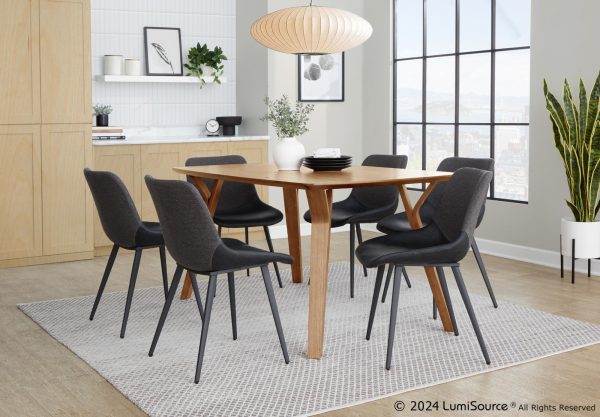 Outlaw Two Tone Industrial Black and Grey Dining Chairs Set of 2