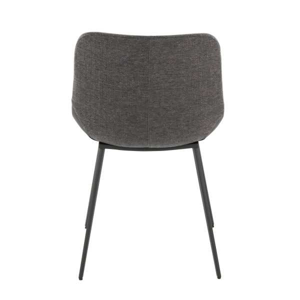 Outlaw Two Tone Industrial Black and Grey Dining Chairs Set of 2 7