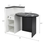 Oval Reception Desk with Adjustable Shelf and Lockable Drawer 47 Oval Reception Desk with Adjustable Shelf and Lockable Drawer