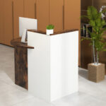 Oval Reception Desk with Adjustable Shelf and Lockable Drawer 51 Oval Reception Desk with Adjustable Shelf and Lockable Drawer