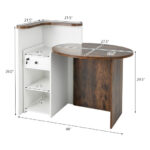 Oval Reception Desk with Adjustable Shelf and Lockable Drawer 54 Oval Reception Desk with Adjustable Shelf and Lockable Drawer