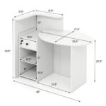 Oval Reception Desk with Adjustable Shelf and Lockable Drawer 68 Oval Reception Desk with Adjustable Shelf and Lockable Drawer