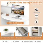 Oval Reception Desk with Adjustable Shelf and Lockable Drawer 70 Oval Reception Desk with Adjustable Shelf and Lockable Drawer