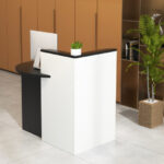 Oval Reception Desk with Adjustable Shelf and Lockable Drawer 43 Oval Reception Desk with Adjustable Shelf and Lockable Drawer