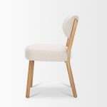 Owen Dining Chair W/ Medium Brown Wood and Beige Fabric