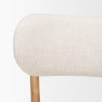 Owen Dining Chair W/ Medium Brown Wood and Beige Fabric