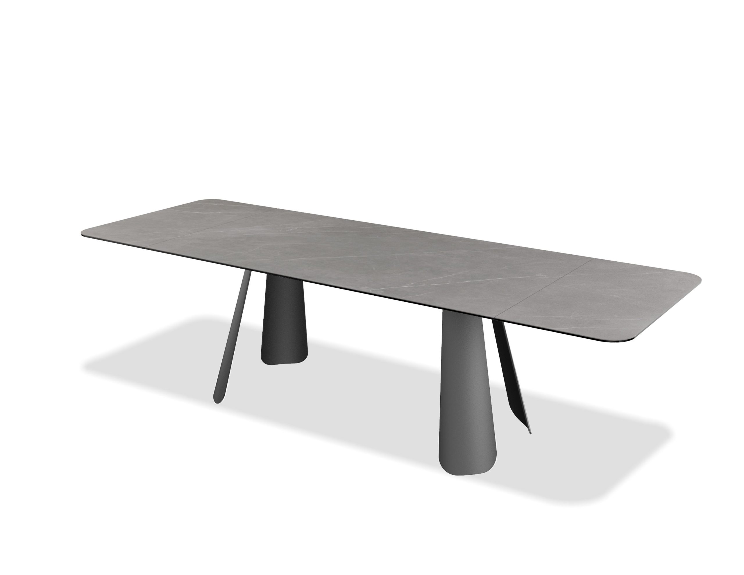 PALAZZO Grey Ceramic Double Extension Dining Table 1 PALAZZO Grey Ceramic Double Extension Dining Table