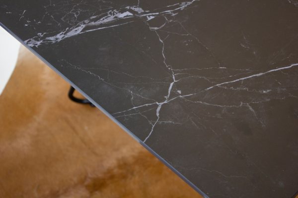 PAPILLON Dining Table Black Sintered Stone Black Base 1 2