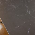 PAPILLON Dining Table Black Sintered Stone Black Base