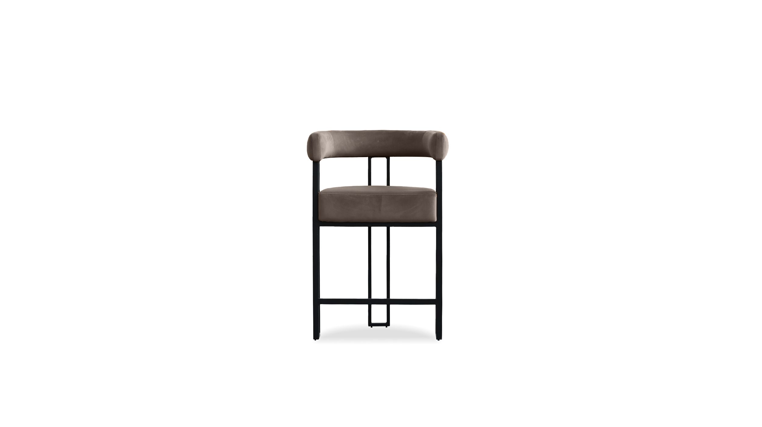 PARAH Bruna Fabric Black Steel Counter Stool 2 PARAH Bruna Fabric Black Steel Counter Stool - Image 2