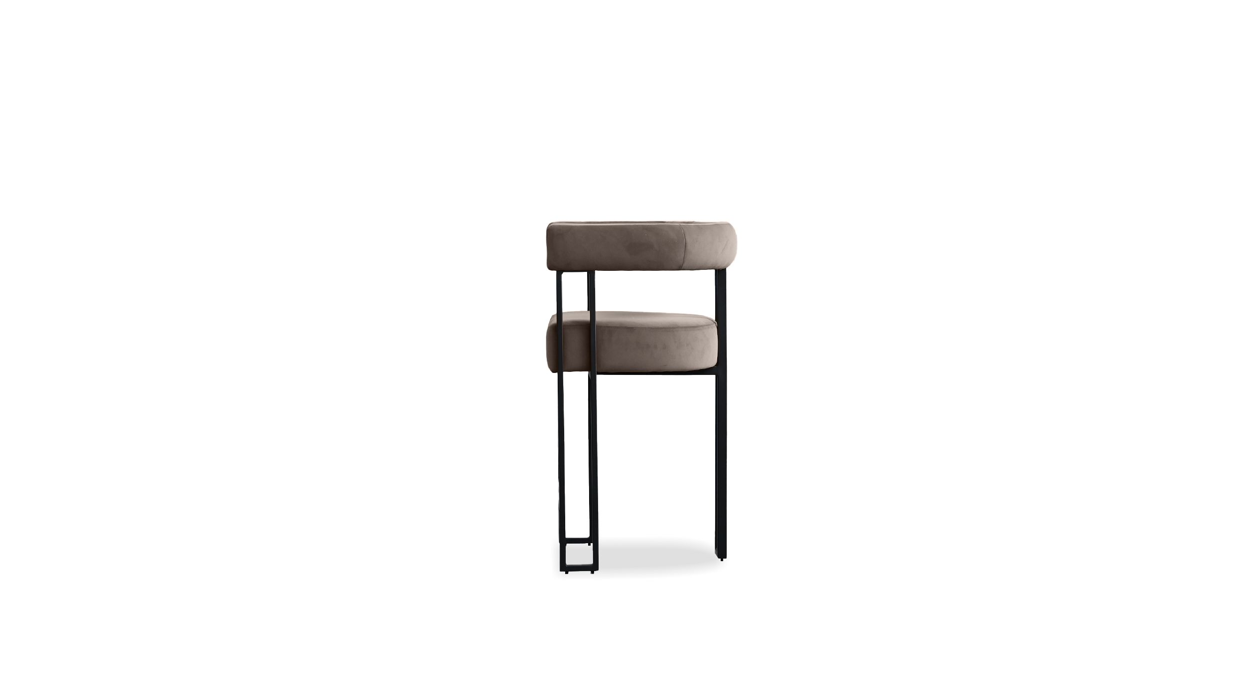 PARAH Bruna Fabric Black Steel Counter Stool 3 PARAH Bruna Fabric Black Steel Counter Stool - Image 3
