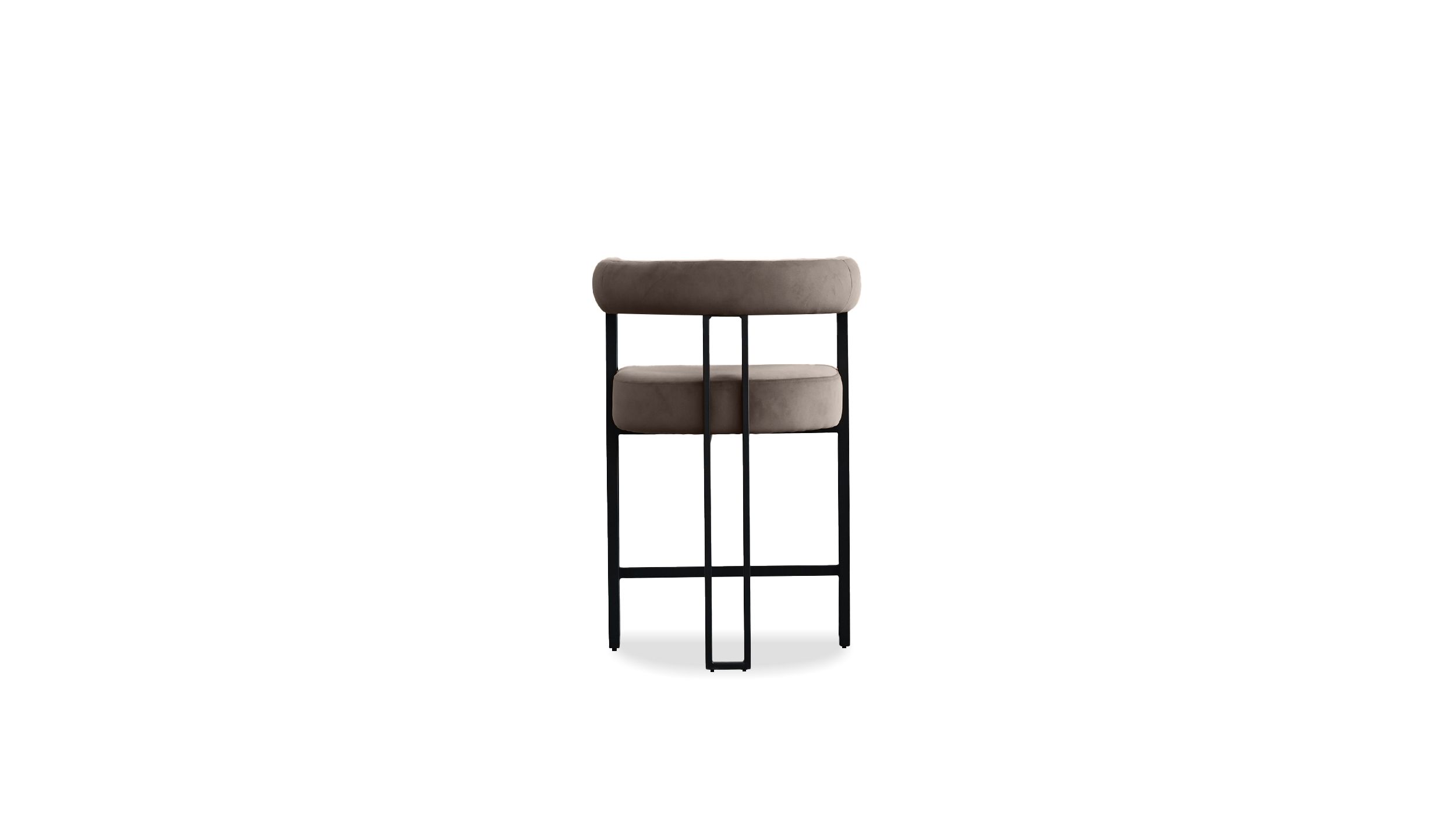 PARAH Bruna Fabric Black Steel Counter Stool 5 PARAH Bruna Fabric Black Steel Counter Stool - Image 5