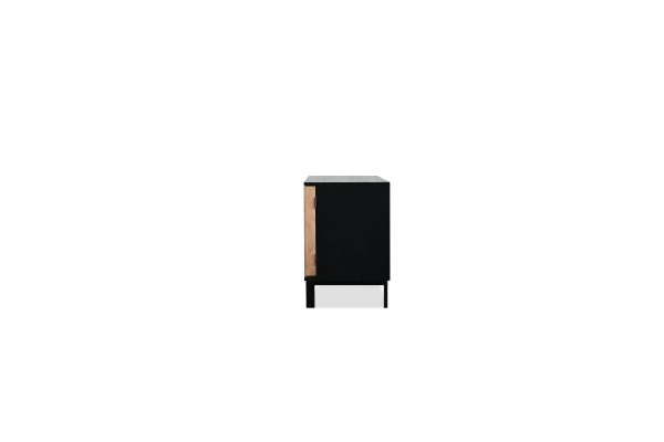 PASSAGE Matte Black Sideboard with Reclaimed Elm Doors 2 2
