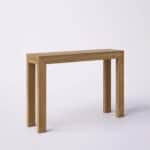 Solid Wood Modern Console Table in Medium Brown Pecan Finish 7 Solid Wood Modern Console Table in Medium Brown Pecan Finish