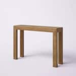 Solid Wood Modern Console Table in Medium Brown Pecan Finish 9 Solid Wood Modern Console Table in Medium Brown Pecan Finish