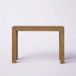 Solid Wood Modern Console Table in Medium Brown Pecan Finish 10 Solid Wood Modern Console Table in Medium Brown Pecan Finish