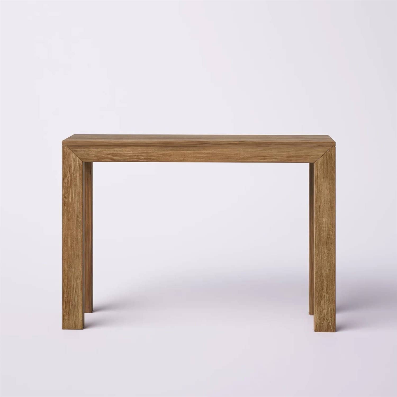 Solid Wood Modern Console Table in Medium Brown Pecan Finish 5 Solid Wood Modern Console Table in Medium Brown Pecan Finish - Image 5
