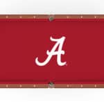 University of Alabama Pool Table with Chardonnay Finish and Tapered Leg