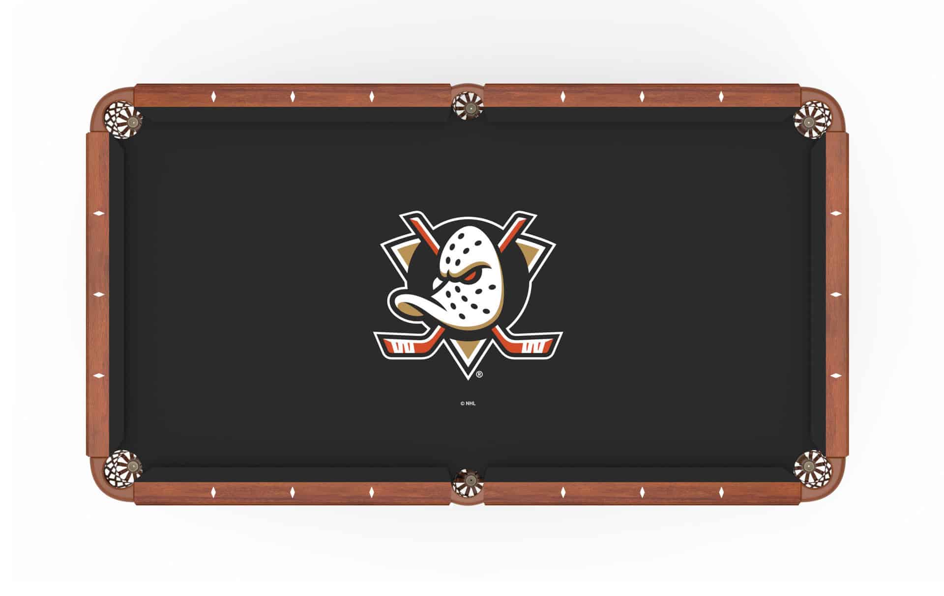 Anaheim Ducks Pool Table with Navajo Finish and Claw Leg 12 Anaheim Ducks Pool Table with Navajo Finish and Claw Leg