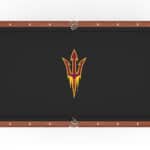 Arizona State University (Pitchfork) Pool Table with Chardonnay Finish and Tapered Leg