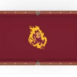 Arizona State University (Sparky) Pool Table with Chardonnay Finish and Tapered Leg