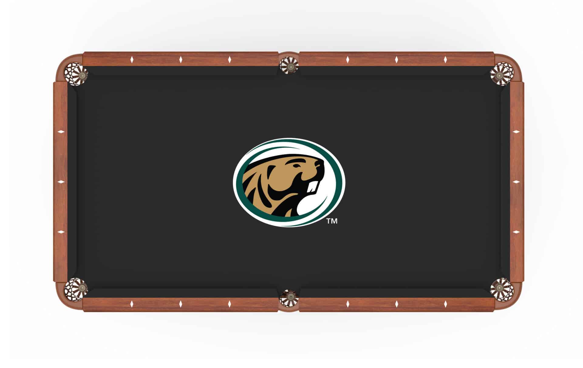 Bemidji State University Pool Table with Chardonnay Finish and Tapered Leg 2 Bemidji State University Pool Table with Chardonnay Finish and Tapered Leg - Image 2