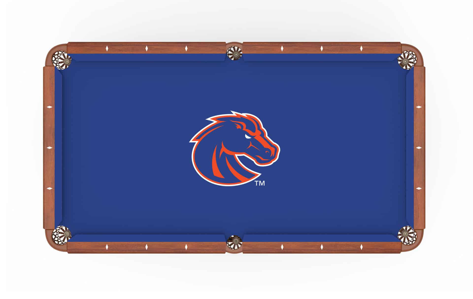 Boise State University Pool Table with Chardonnay Finish and Tapered Leg 12 Boise State University Pool Table with Chardonnay Finish and Tapered Leg