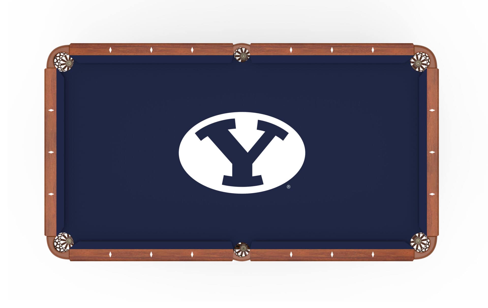 Brigham Young University Pool Table with Chardonnay Finish and Tapered Leg 2 Brigham Young University Pool Table with Chardonnay Finish and Tapered Leg - Image 2