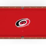 Carolina Hurricanes Pool Table with Chardonnay Finish and Tapered Leg