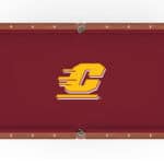 Central Michigan University Pool Table with Navajo Finish and Tapered Leg 12 Central Michigan University Pool Table with Navajo Finish and Tapered Leg