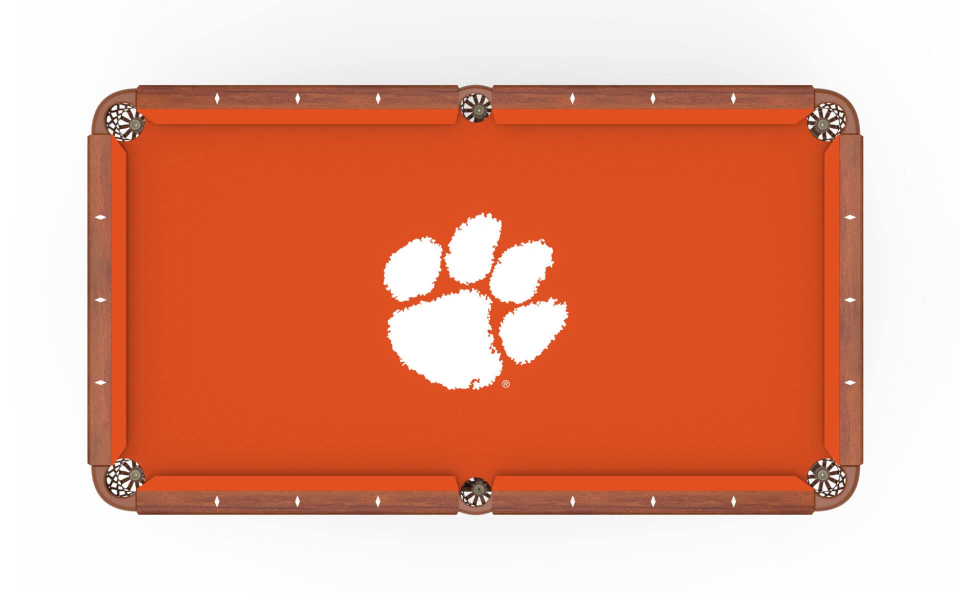Clemson University Pool Table with Navajo Finish and Tapered Leg 2 Clemson University Pool Table with Navajo Finish and Tapered Leg - Image 2