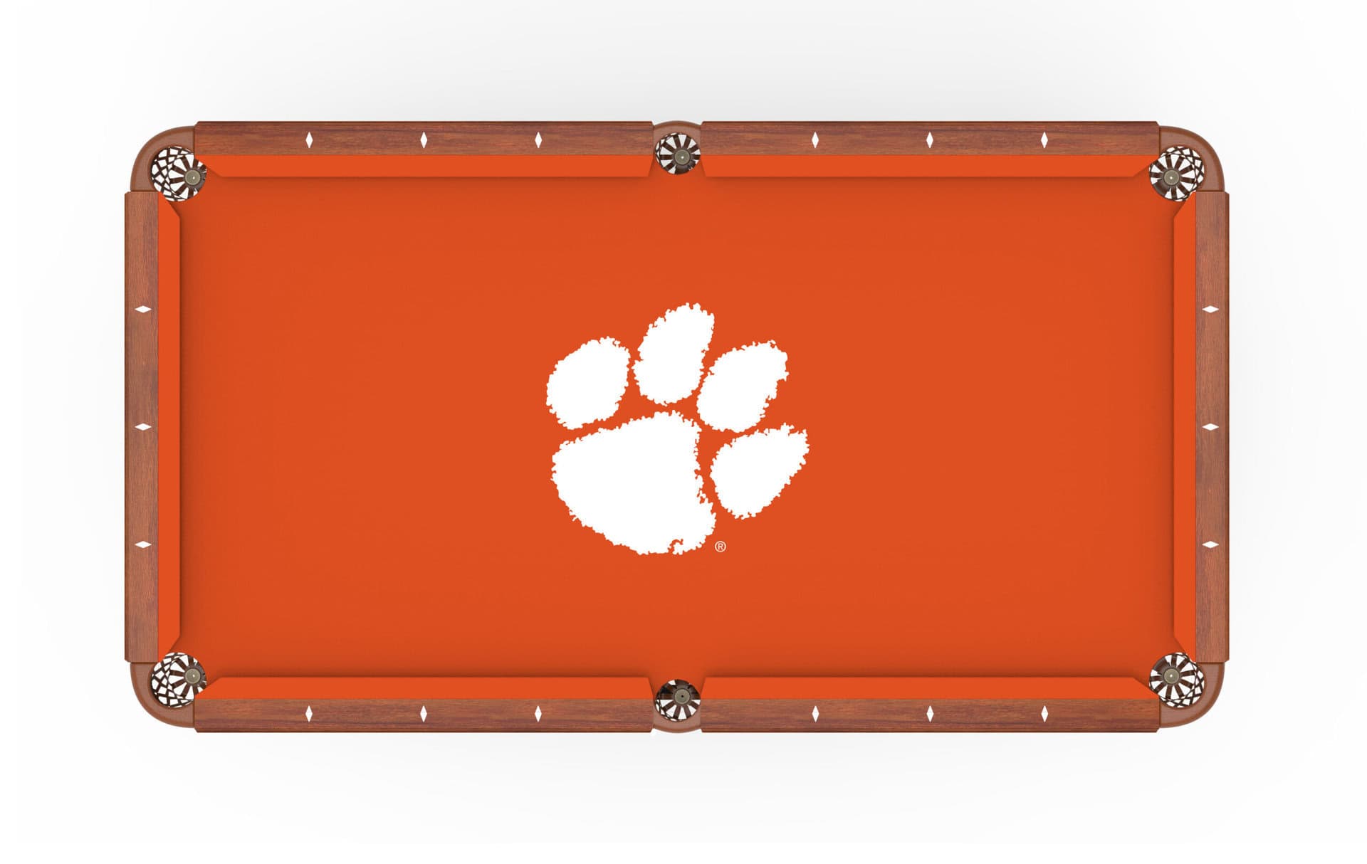 Clemson University Pool Table with Navajo Finish and Tapered Leg 12 Clemson University Pool Table with Navajo Finish and Tapered Leg