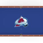 Colorado Avalanche Pool Table with Navajo Finish and Claw Leg