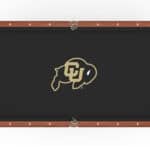 University of Colorado Pool Table with Chardonnay Finish and Tapered Leg