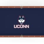 University of Connecticut Pool Table with Chardonnay Finish and Tapered Leg