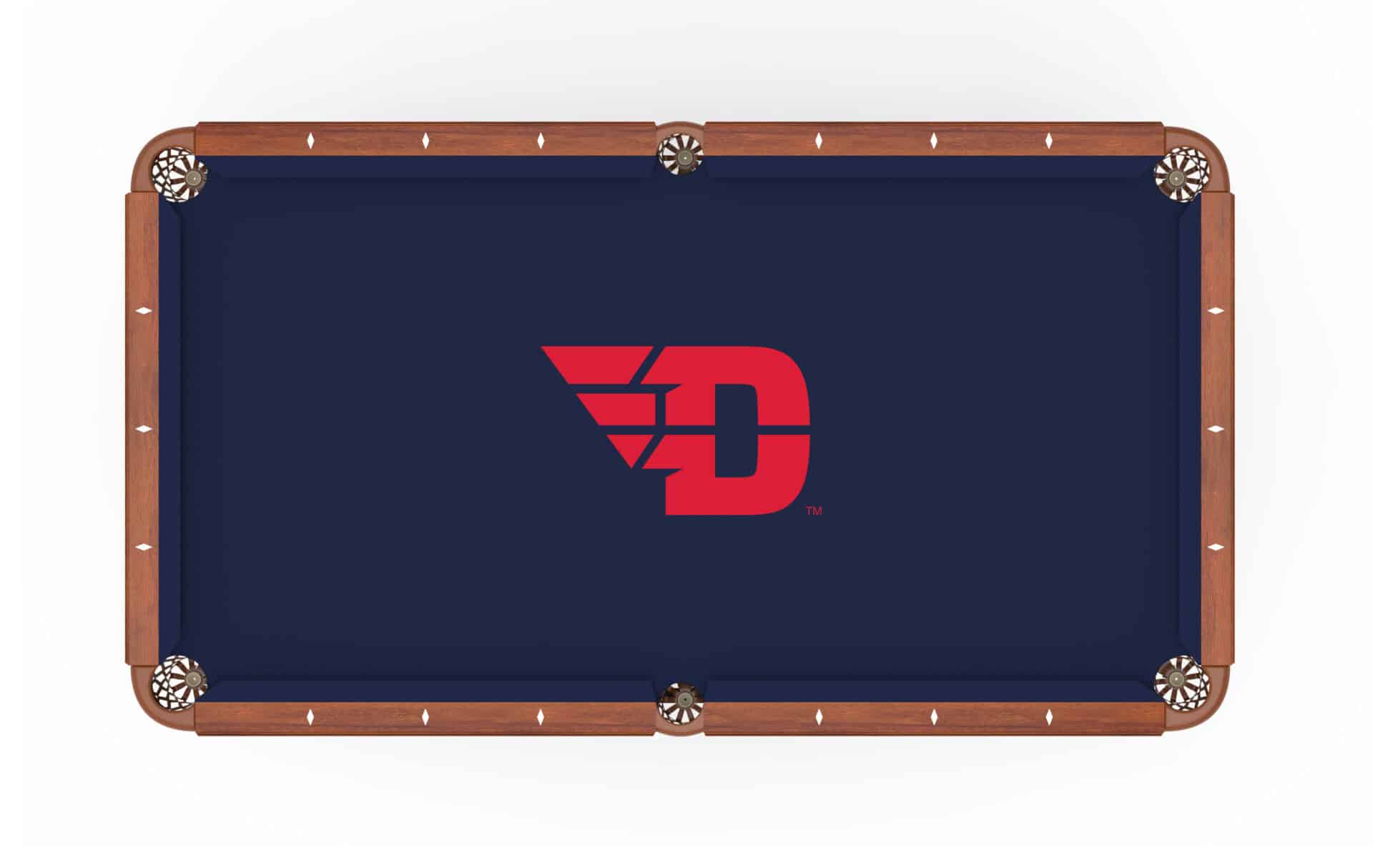 University of Dayton Pool Table with Chardonnay Finish and Claw Leg 2 University of Dayton Pool Table with Chardonnay Finish and Claw Leg - Image 2