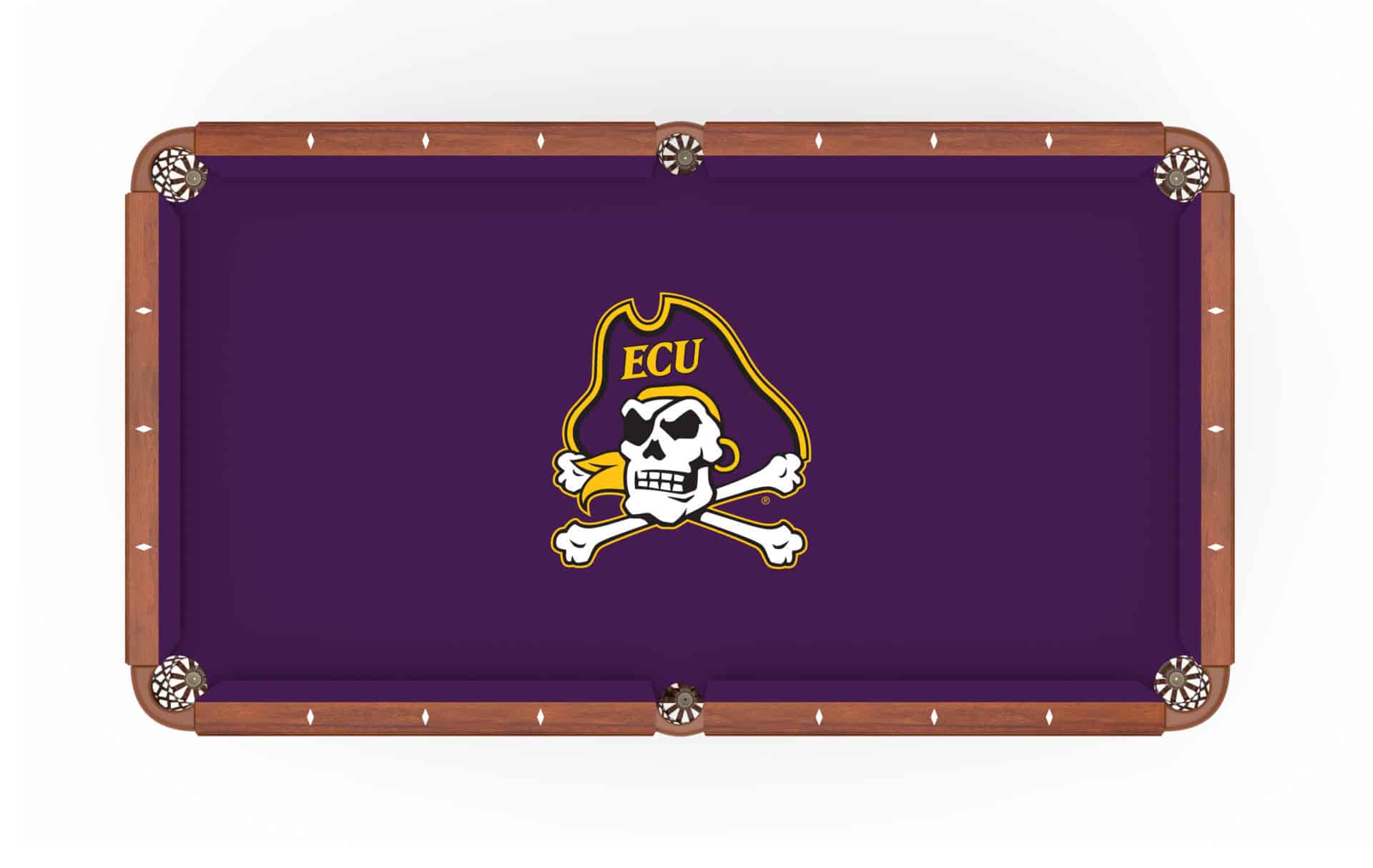 East Carolina University Pool Table with Chardonnay Finish and Tapered Leg 2 East Carolina University Pool Table with Chardonnay Finish and Tapered Leg - Image 2