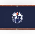 Edmonton Oilers Pool Table with Navajo Finish and Claw Leg 12 Edmonton Oilers Pool Table with Navajo Finish and Claw Leg