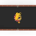 Ferris State University Pool Table with Chardonnay Finish and Tapered Leg 12 Ferris State University Pool Table with Chardonnay Finish and Tapered Leg