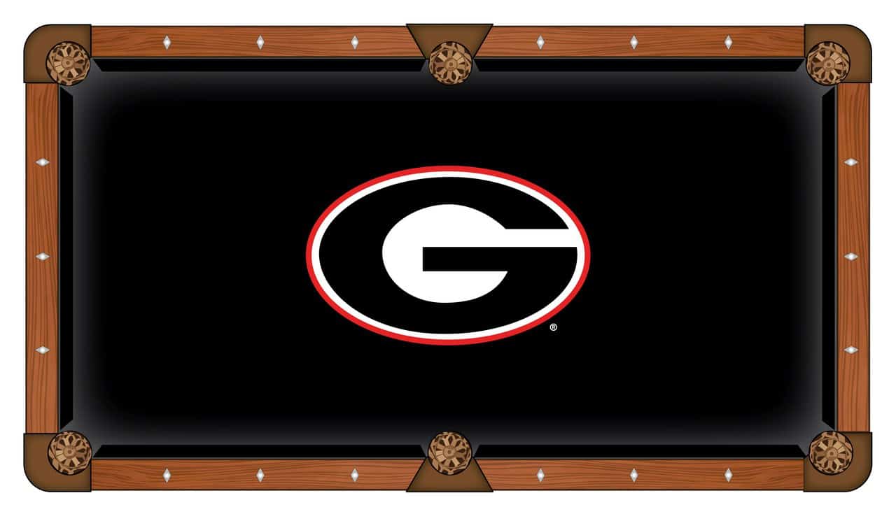University of Georgia Pool Table with Chardonnay Finish and Claw Leg 2 University of Georgia Pool Table with Chardonnay Finish and Claw Leg - Image 2