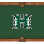 University of Hawaii Pool Table with Chardonnay Finish and Claw Leg 12 University of Hawaii Pool Table with Chardonnay Finish and Claw Leg