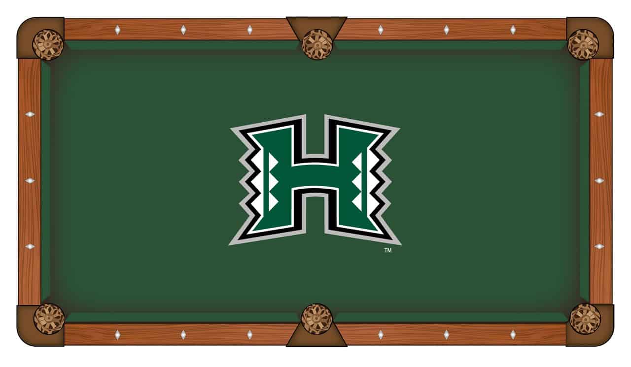 University of Hawaii Pool Table with Chardonnay Finish and Claw Leg 2 University of Hawaii Pool Table with Chardonnay Finish and Claw Leg - Image 2