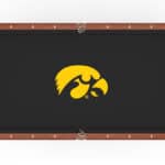 University of Iowa Pool Table with Chardonnay Finish and Tapered Leg 12 University of Iowa Pool Table with Chardonnay Finish and Tapered Leg